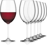 Rodewijnglazen, large buikige set van 6, 580 ml, wijnglazen, rode wijnglazen, set van 6, vaatwasmachinebestendig, elegante wijnglazen, rode wijn
