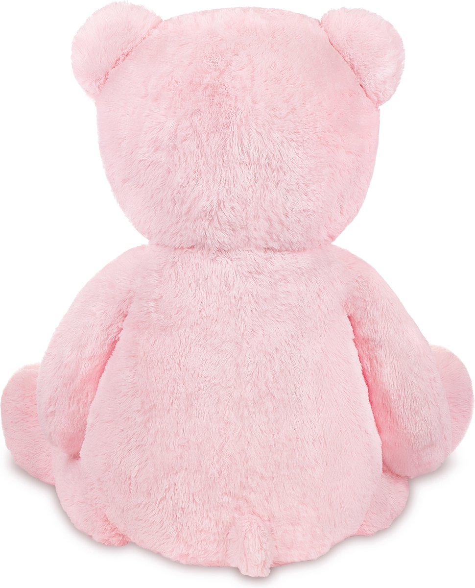 BRUBAKER - XXL Teddybeer 100 cm - Zacht Speelgoed Knuffel - Teddybear Groot - Knuffelbeer - Roze - Cadeau — afbeelding 4