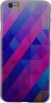 GadgetBay Blauw paarse driehoek hoes hardcase iPhone 6 6s cover