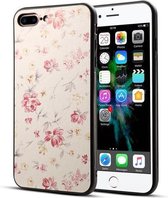 GadgetBay Klassiek bloemen hoesje iPhone 7 Plus 8 Plus - Pastel roze