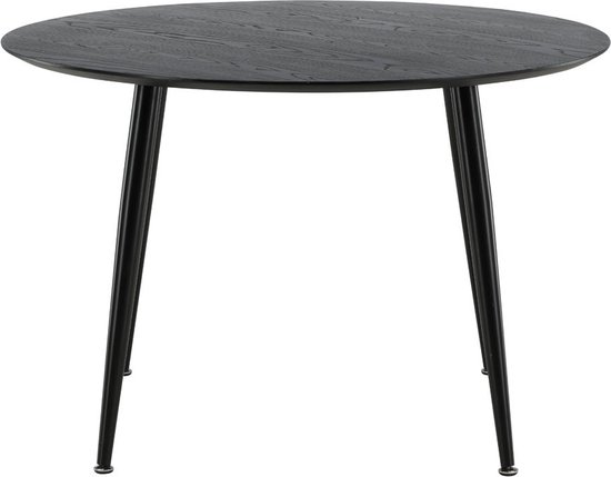 Dipp eetkamertafel Ø115cm zwart.