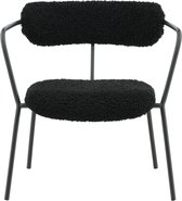 Fluffy fauteuil teddy stof zwart.