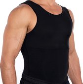 The Millennials Shapewear Shirt - Zwart - Taille L - Chemise de compression pour homme - Minceur - Look amincissant - Chemise Shapewear - sous-vêtement galbant pour enlever le ventre - Chemise Shapewear pour homme - débardeur sans couture