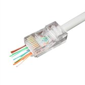 Connecteurs à sertir RJ45 Cablexpert avec montage push-through pour câble réseau U / UTP CAT6 - 10 pièces