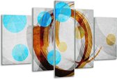 Peinture sur verre Art | Bleu, marron, gris | 170x100cm 5 Liège | Tirage photo sur verre | F005510