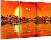 Peinture sur toile Villes | Orange, rouge, jaune | 120x80cm 3 Liège