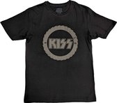 Tshirt Homme Kiss -XL- Logo Buzzsaw Zwart