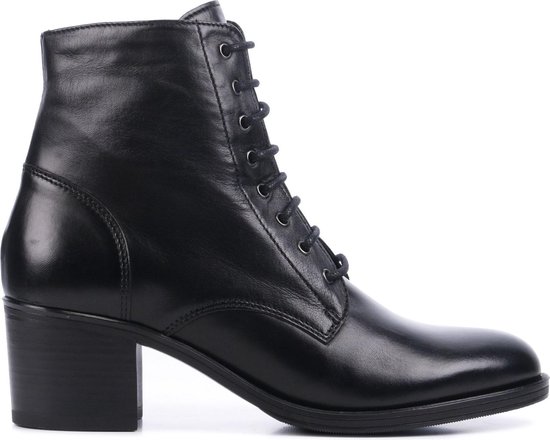 Stefano Lauran Mannen Leren Veterboots / Laarzen / Damesschoenen Palermo -  Zwart - | bol.com