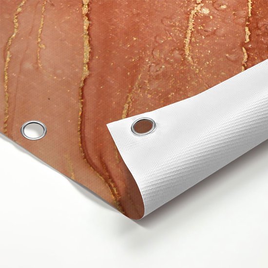 Gards Affiche de jardin Art Abstrait en Marbre Rose - 160x120 cm - Toile jardin - Décoration de jardin - Décoration murale extérieur - Tableau jardin