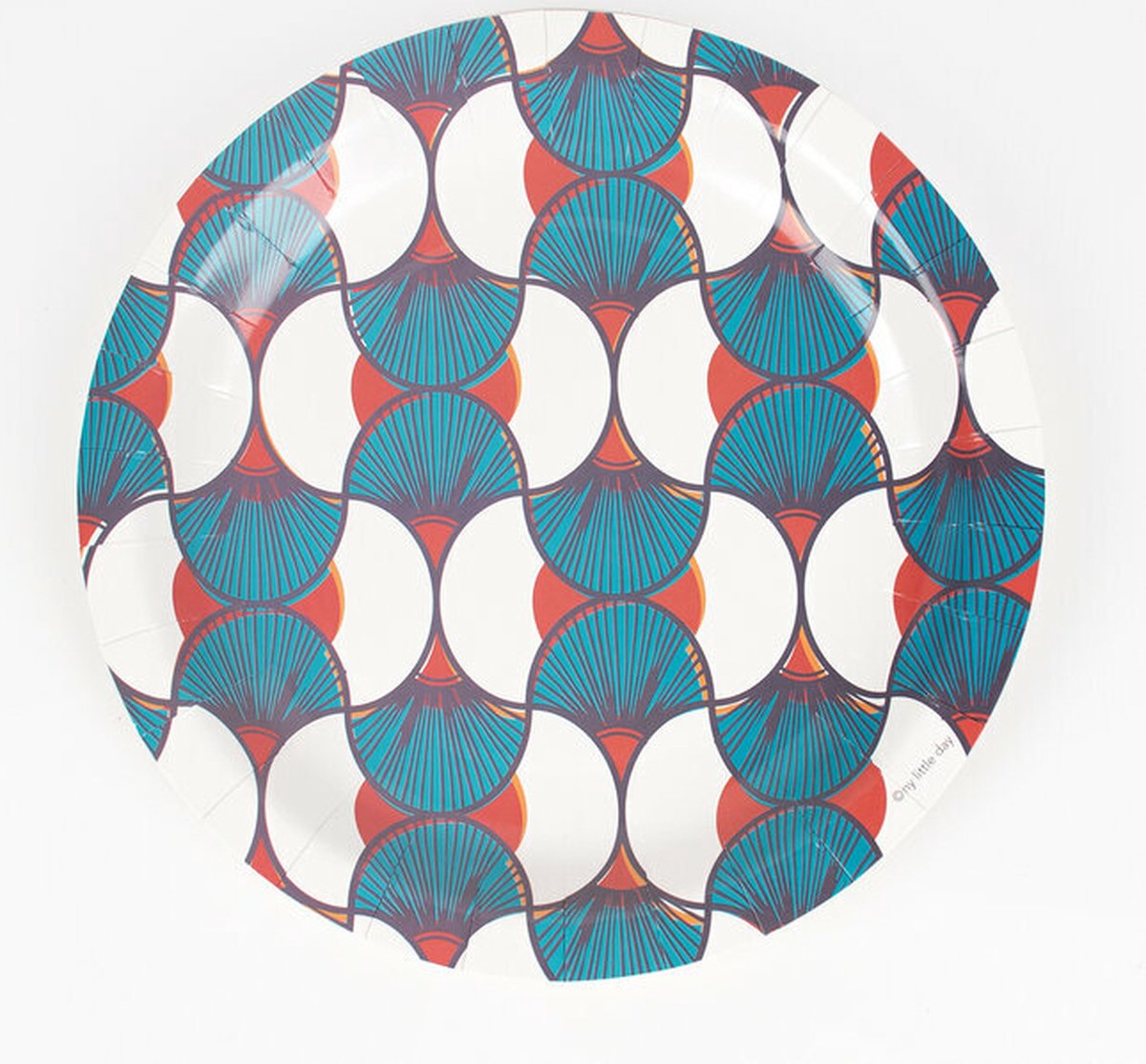 Papieren bordjes tropical | 8 stuks | diameter 22 centimeter