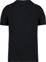 Heren t-shirt 'Henley' merk Kariban met fantasieknopen Zwart - M