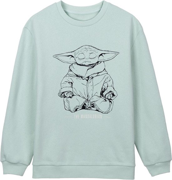 Sweatshirt Yoda zen the Mandalorian mintgroen - XS