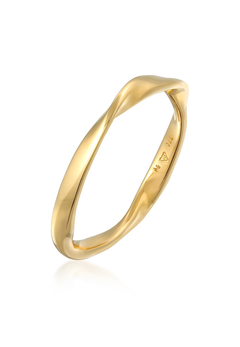 Elli - Ring - Dames band gedraaid Stack Basis in 925 sterling zilver - Dames