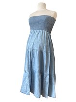 Love2Wait Skirt Denim Smock-Light wash L