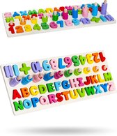 Houten Speelgoed - Alfabet Leren & Leren Tellen - Puzzel Kinderen - Kinderen Speelgoed