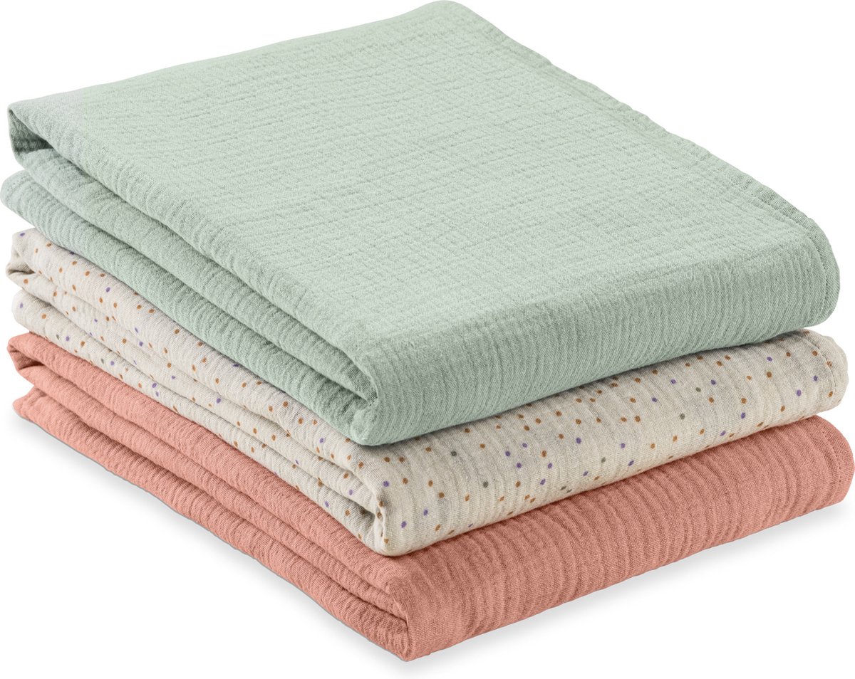 Goedkoopste Hauck Cuddle N Clean - Spuugdoekje - Sage / Beige Dots / Cork