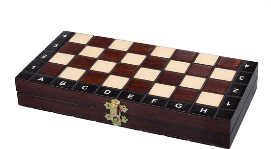 Magnetisch Schaakspel 39cm 2 in 1 Schaakset Opvouwbaar Schaakbord Hout