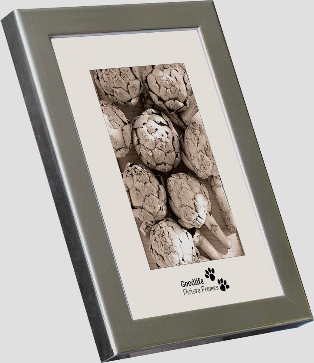 Houten Fotolijst Piano Spiegel/Chrome-24x30