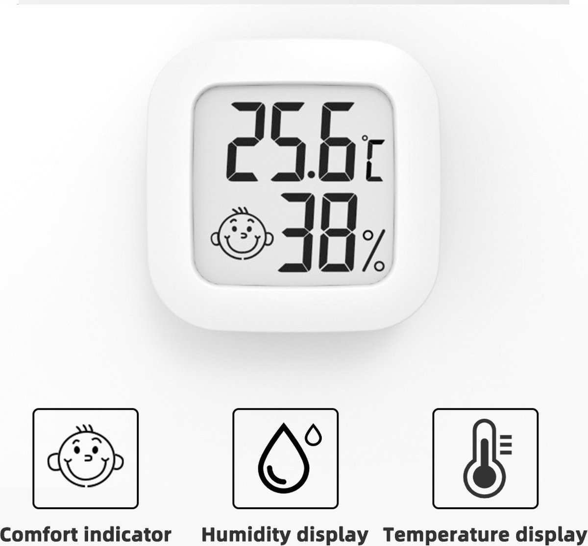 Thermometer & Hygrometer Temperatuur en Luchtvochtigheid Meten Roze