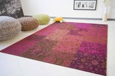 Chatel 48 - Patchwork vloerkleed met prachtig bloemendessin in het paars