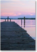 Pier in een meer - Fotoposter 50x70