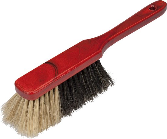 Pelle à poussière et étain rouge en métal/bois laqué pour usage intérieur -  Brosse