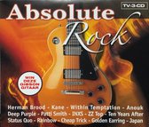 Pochette de CD Absolute Rock avec guitare électrique et flammes.