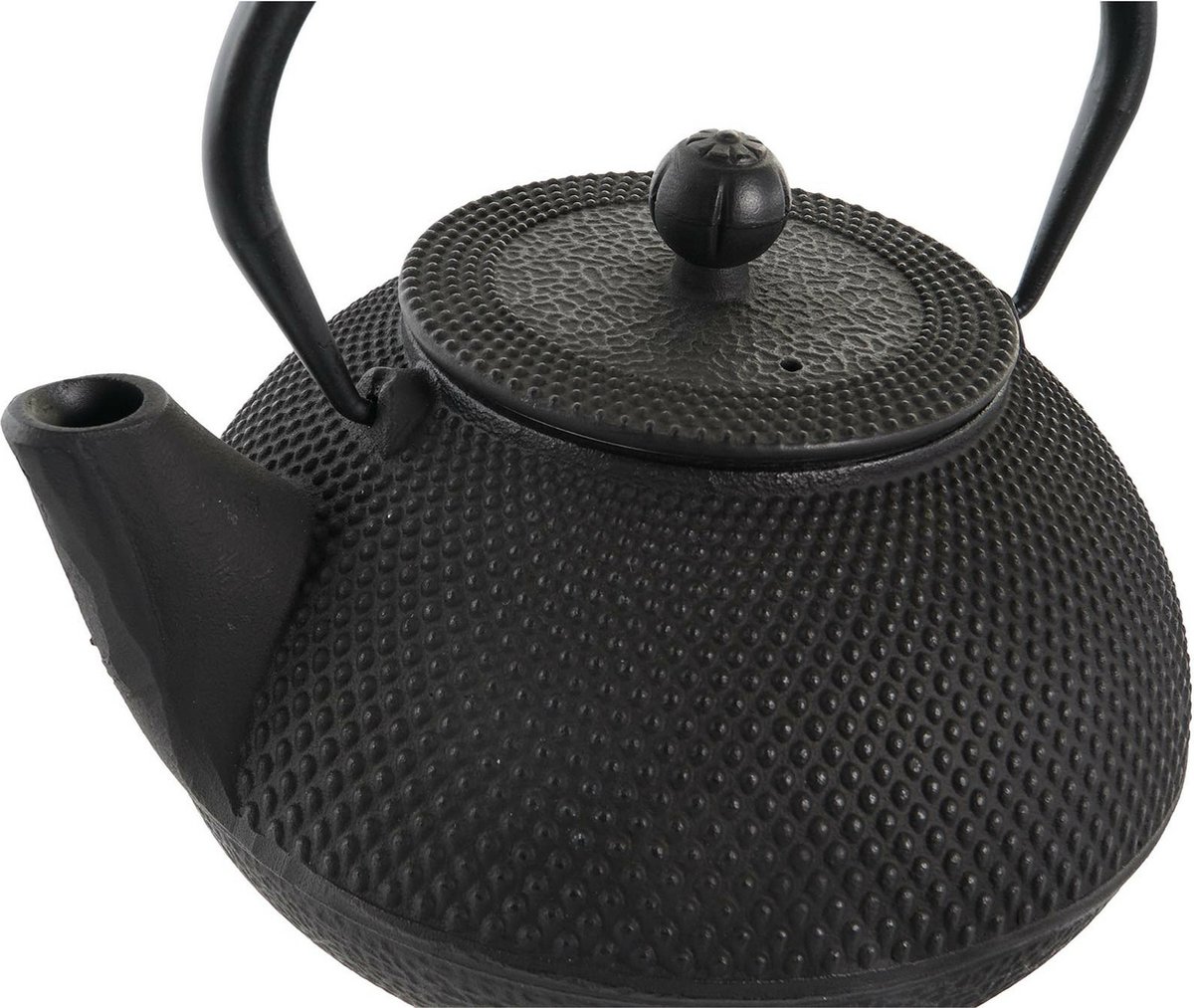 Aziatische Gietijzeren Theepot Jing 1,25 Liter - Blauwe Noppenstructuur