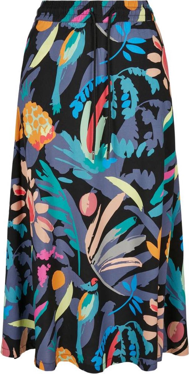 Urban Classics Viscose Midi Lange rok 3XL Zwart