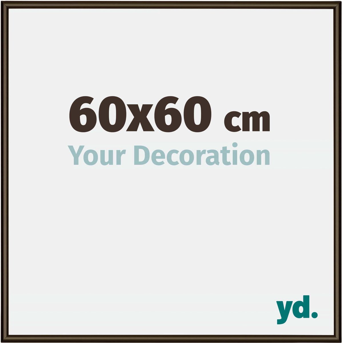 yd. Your Decoration - Fotolijst 60x60 cm - Aluminium - Walnoot Structuur - New York