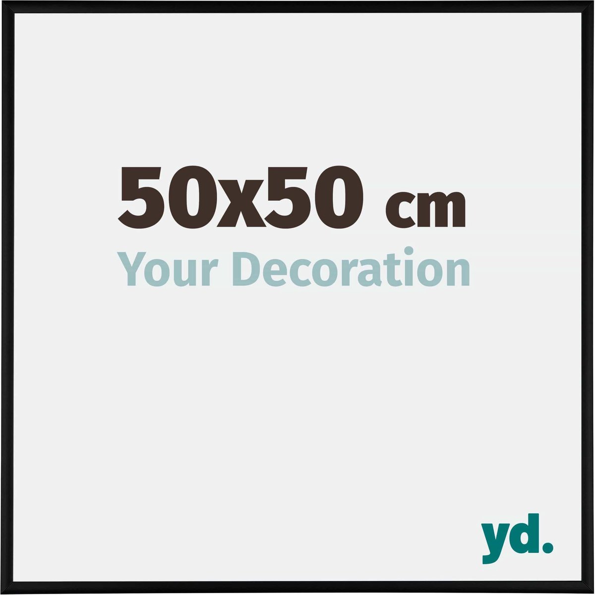 yd. Your Decoration - Fotolijst 50x50 cm - Aluminium - Zwart Mat - Kent