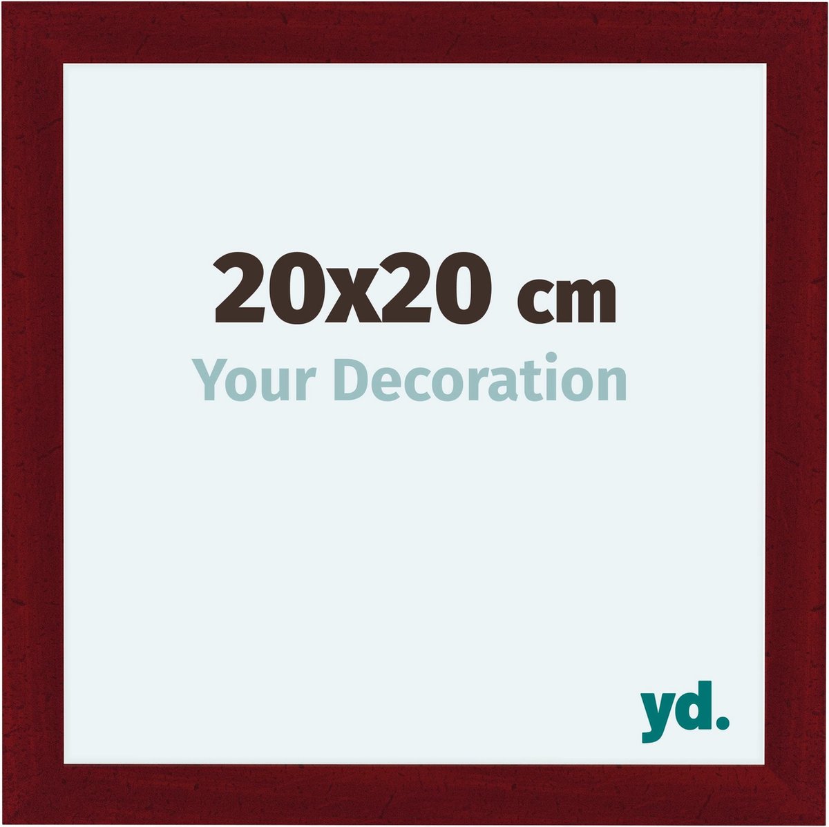 yd. Your Decoration - Fotolijst 20x20 cm - MDF - Wijnrood Geveegd - Como
