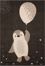 Kindervloerkleed penguin Vini - zwart 120x170 cm