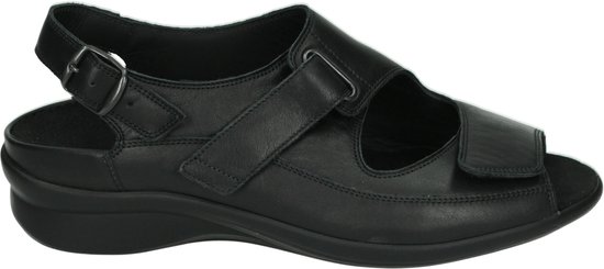 Durea 7178 H - Platte sandalenDames Sandalen - Kleur: Zwart - Maat: 40