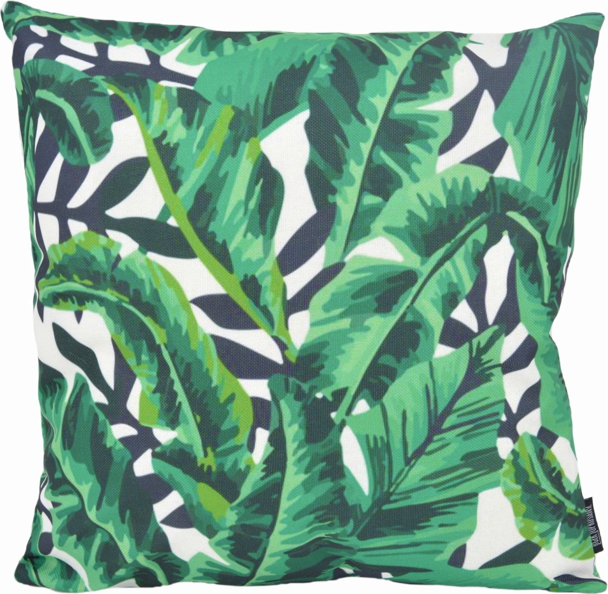 Gek op Kussens! Sierkussen Botanic #1 - Outdoor | 45 x 45 cm | Katoen/Polyester Groen-Wit