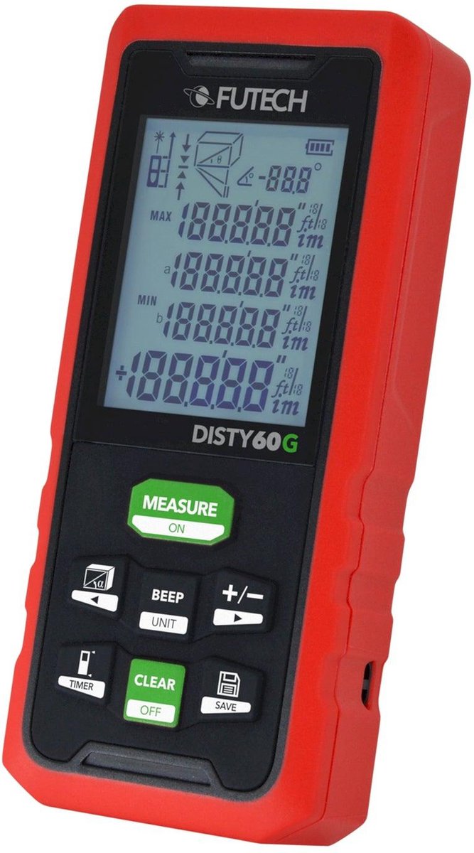 FUTECH Laserafstandsmeter Disty 60 Groen - 202.60G
