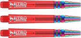 RED DRAGON - Nitro Ionic Tussenliggend Rood Dartschachten - 2 sets per pakket (6 stengels in totaal)
