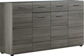 trendteam smart living line ladekast, grijs, rookzilver, grafiet, 160 x 86 x 35 cm