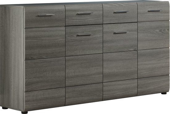 Trendteam Smart Living Baxter Mobile TV In Legno – 177x65x41 Cm, Bianco Decorativo, Con 2 Ante, 1 Sportello E 4 Scomparti Aperti, Certificato FSC - 2