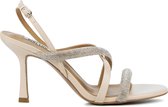 BiBi Lou Sandalen Dames / Damesschoenen - Leer - Blokhak hoogte 7 cm - 601Z10 - Gebroken wit combi - Maat 41