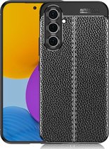Mobigear Hoesje geschikt voor Samsung Galaxy A54 Telefoonhoesje Flexibel TPU | Mobigear Luxury Backcover | Galaxy A54 Case | Back Cover - Zwart