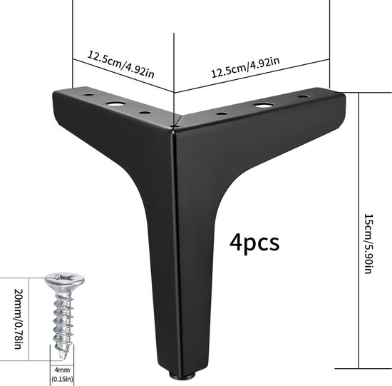 4 Pcs Pieds D'angle D'armoire De Meubles En Métal Protecteur