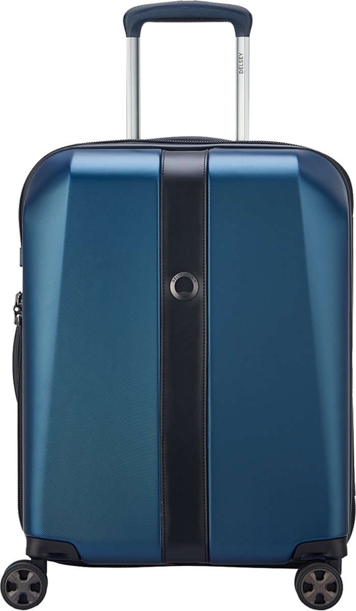 Delsey Handbagage harde koffer / Trolley / Reiskoffer - Promenade - 55 cm - Blauw