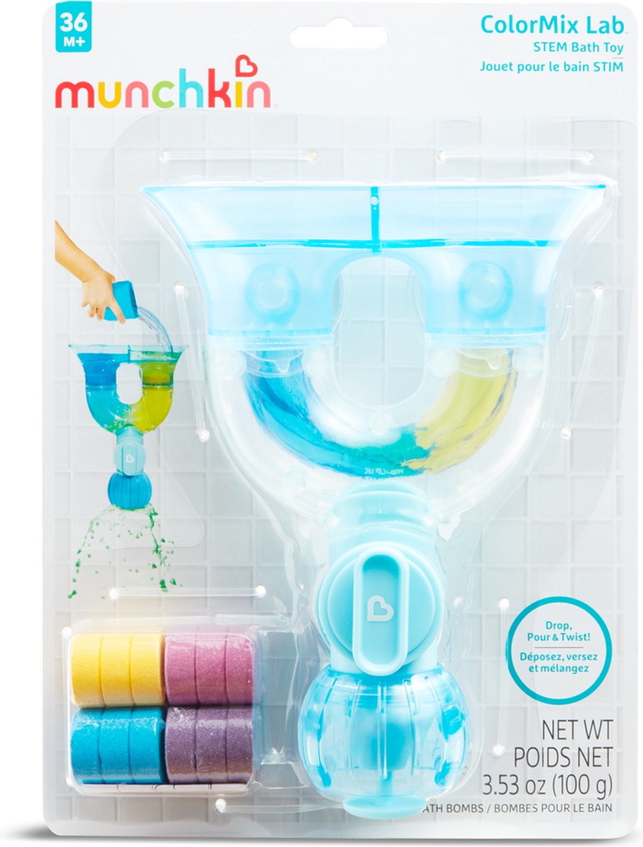 Munchkin Badspeelgoed voor kinderen - ColorMix™ Lab - Trechter inclusief 12 Bruistabletten — afbeelding 4
