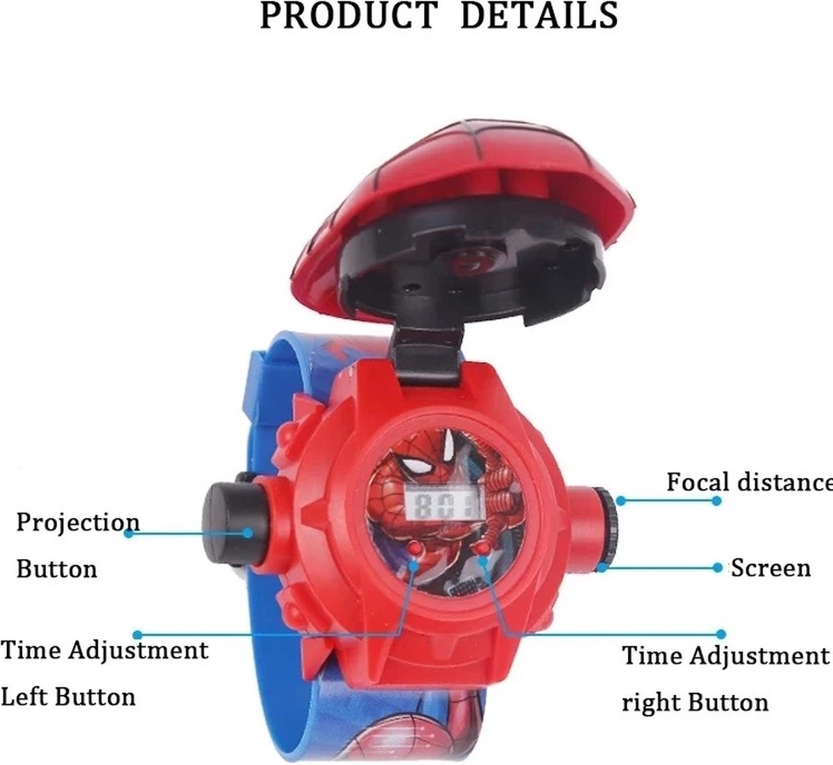 Montre projecteur 24 Figurines Spiderman Super héros, Spider-Man Montre  electronique Enfant garçon, Projection Jouets, Projection Watch :  : Mode