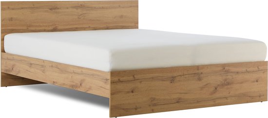 Foto: Maxi bed tim 180 x 200 cm bedframe eiken bedombouw tweepersoonsbedden