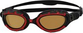 Zoggs Predator Flex Polarized Ultra Goggles Rouge Noir, Polarized Copper Regular Fit