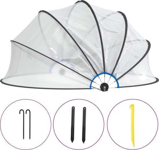 vidaXL - Zwembadoverkapping - rond - 376x188 - cm - PVC