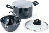 Cerafit Magic Pot, Kookpan met geïntegreerd vergiet - Ø 20 - Zeefpan - Pan met inzetstuk - Pot met draaibare zeef - 360° vergietpan