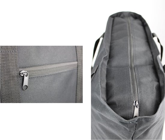 Stevige Boodschappentas Basic Hoog Blauw/Wit Paisley
